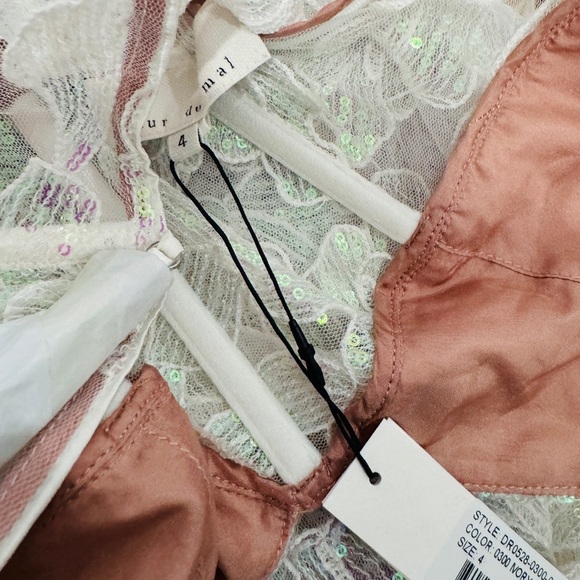 Fleur Du Mal floral-embroidered sequinned midi dress NEW - Picture 7 of 7